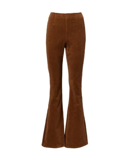 Veronica Beard Brown Beverly Off-Duty Corduroy Flared Pants