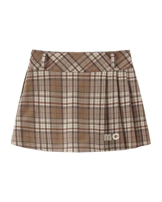 Marissa Chiara Brown Plaid Skirt