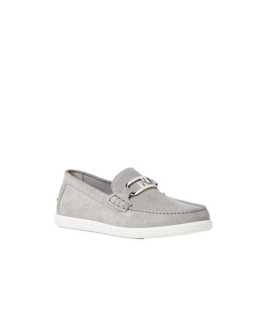 Fendi Gray O'Lock Slip-On Loafers for men