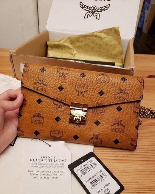 MCM Brown Monogram-Print Shoulder Bag