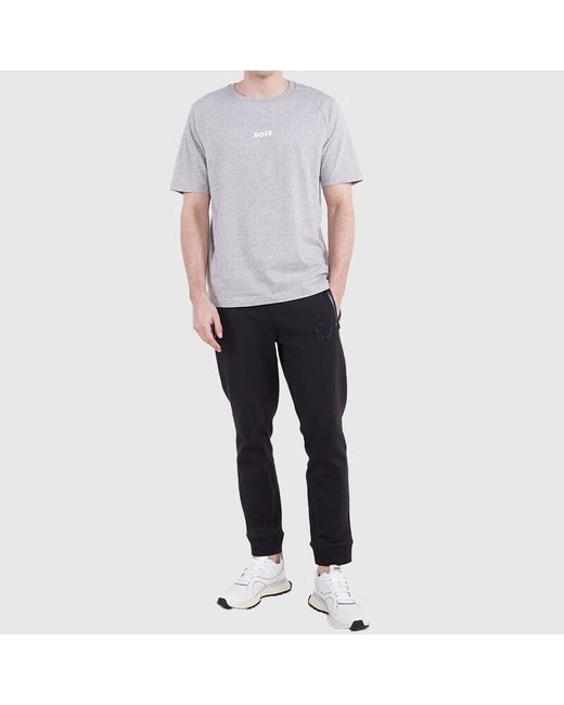 Boss Gray T-Shirt With Round Neck And Short Sleeves for men