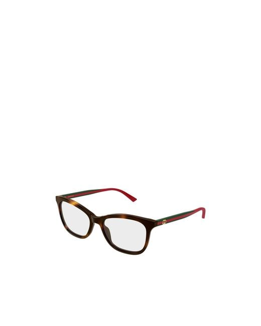 Gucci White Eyewear Rectangle Frame Glasses