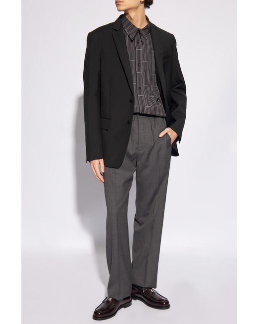 Givenchy Gray 4G Embroidered Straight-Leg Trousers for men