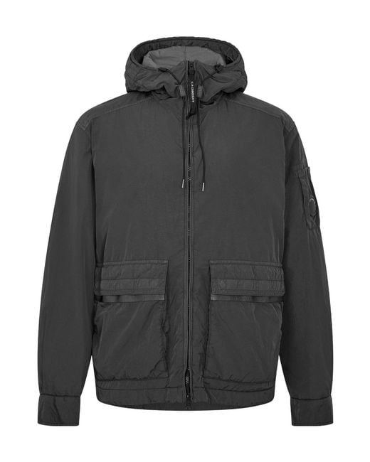 C P Company Gray Hooded Lightweight Wind Jacket for men