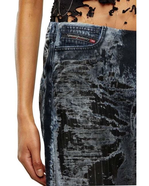 DIESEL Gray De-Pra-Fse1 Midi Skirt