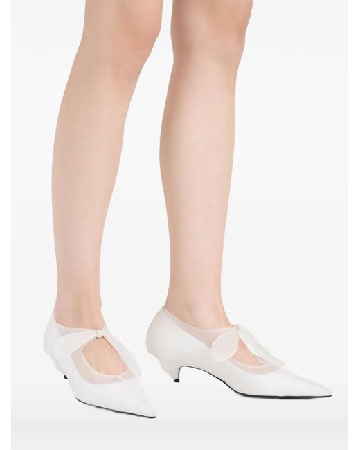 Proenza Schouler White Slash Organza Pumps