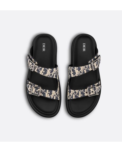 Dior Black Homme Aqua Double-Buckled Sandals for men