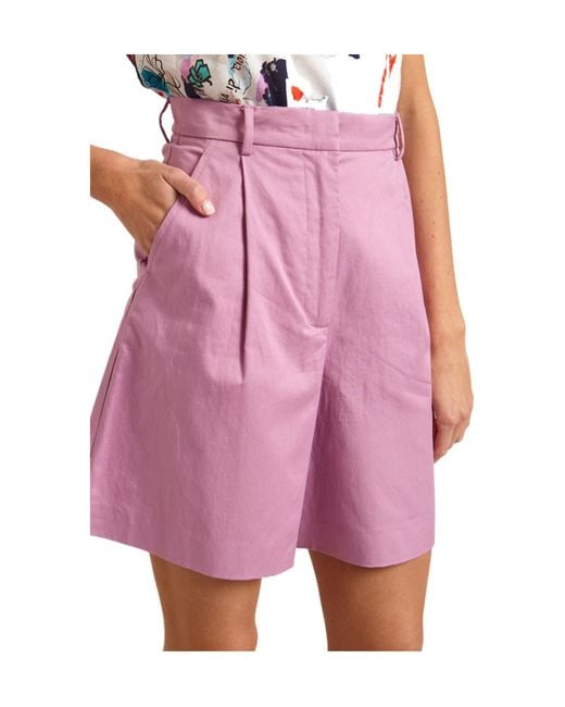 Weekend by Maxmara Pink Logo Bermuda Shorts