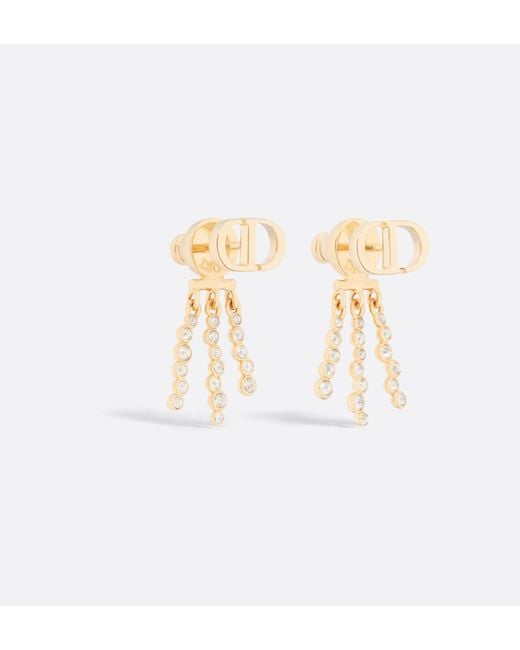 Dior White Petit Cd Earrings