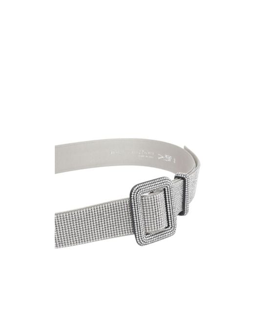Benedetta Bruzziches White Venus Crystal Buckle Belt