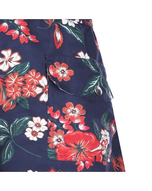 Moncler Blue Pattern-Printed Swim Shorts for men