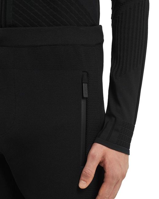 Prada Black Techno Piqué Pants for men