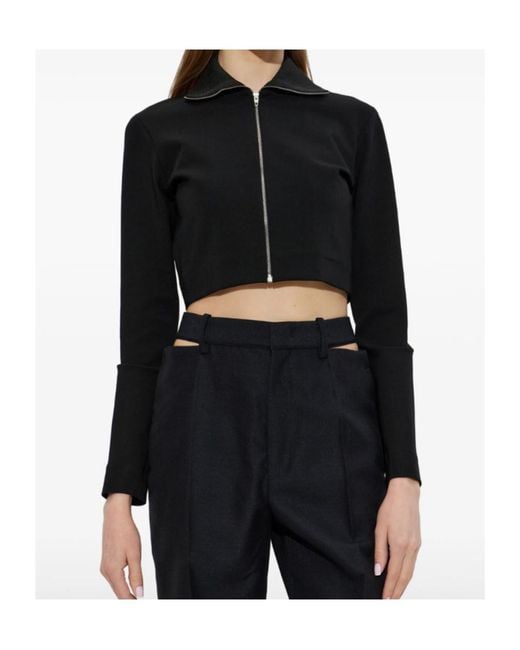 Jil Sander Black Zipped Cropped Jacket