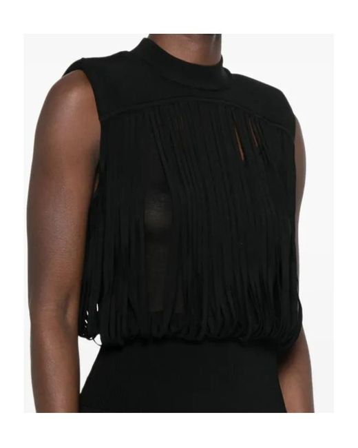 Jonathan Simkhai Black Thin-Straps Top