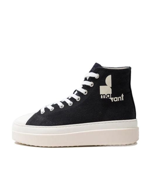 Isabel Marant Black Austen High-Top Sneakers