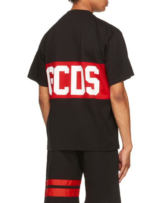 Gcds Red Logo Printed T-Shirt for men