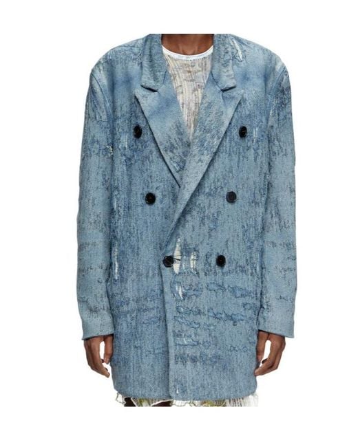 DIESEL Blue D-Pekka Double Breasted Blazer