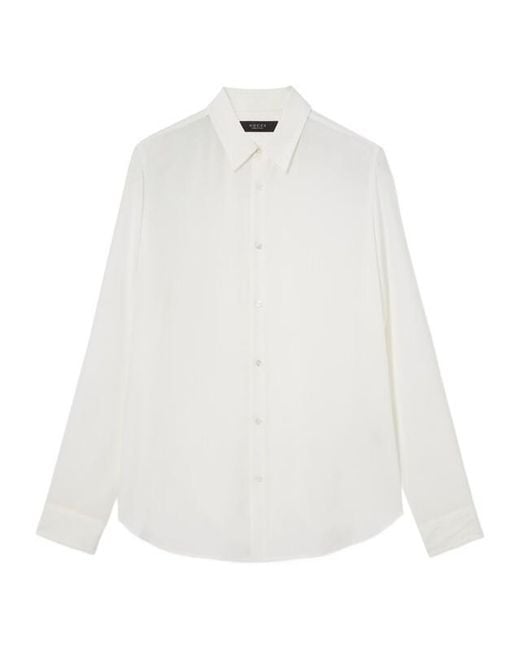 Gucci White Collared Long-Sleeve Shirt for men