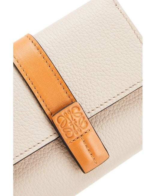Loewe Gray Logo Embossed Small Vertical Wallet