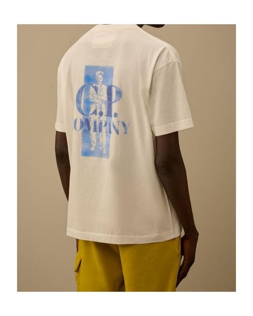 C P Company Natural Short-Sleeved T-Shirt for men