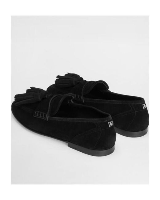 Dolce & Gabbana Black Tassel Detailed Loafers for men