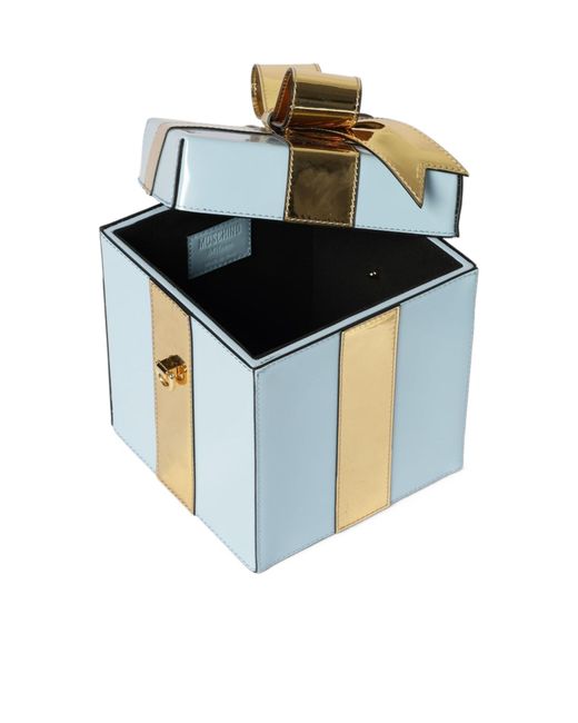 Moschino Blue Gift Box Shoulder Bag