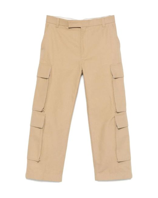 Thom Browne Natural Washed Utility Chino Cargo Trousers for men