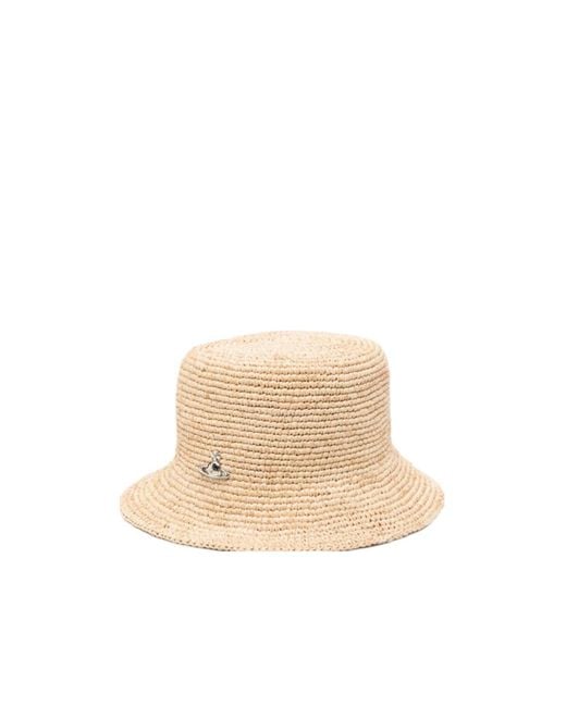 Vivienne Westwood Natural Raffia Bucket Hat