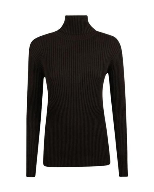 P.A.R.O.S.H. Black Ribbed Sweater