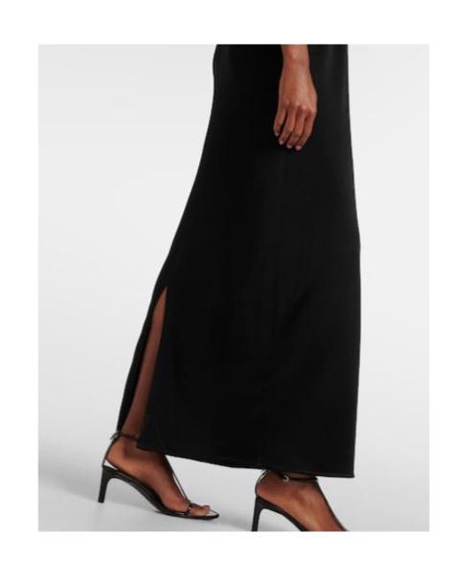 Jil Sander Black Tie-Detail Midi Dress