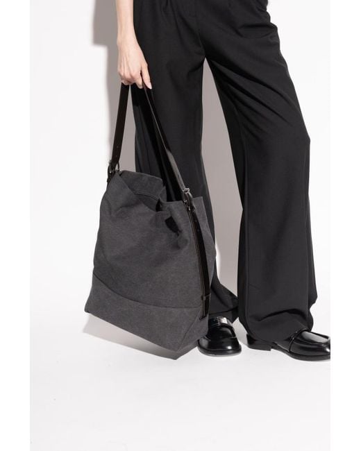 Lemaire Black Zip-Up Top Handle Bag
