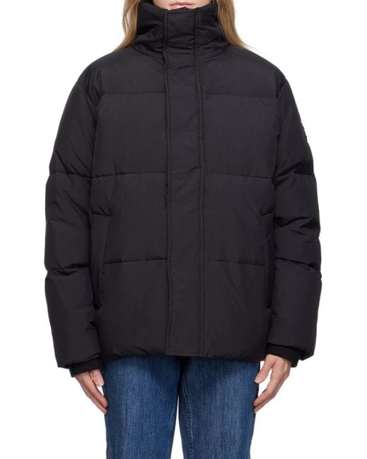 Etudes Studio Blue Polaris Logo-Patch High-Neck Padded Jacket