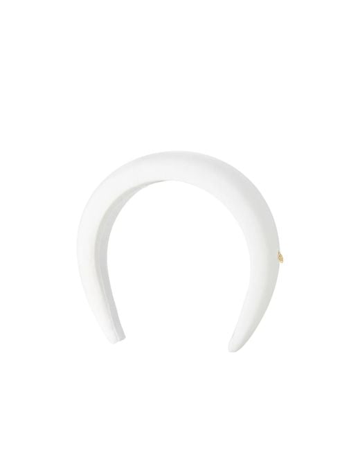 Maison Michel White Miwa Padded Headband