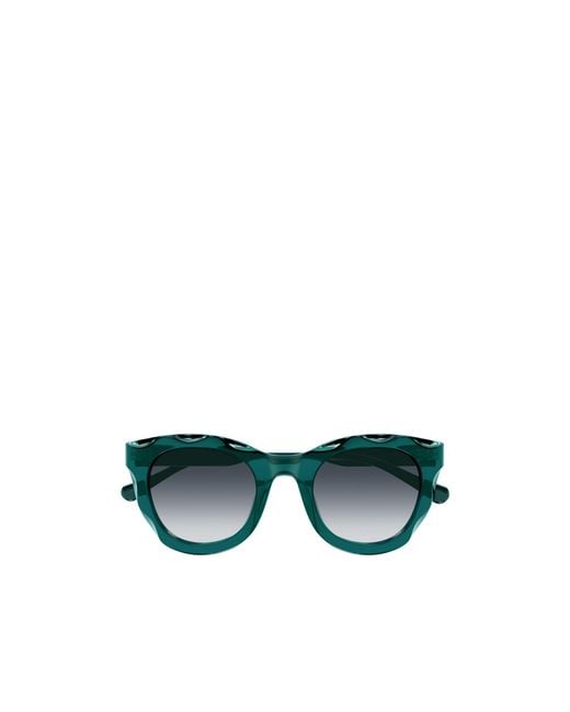 Chloé Green Chloé Eyewear Oval-Frame Sunglasses