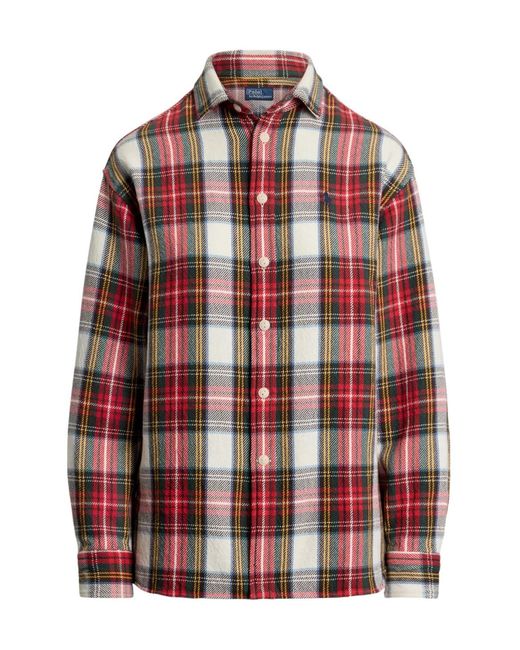 Polo Ralph Lauren Red Checked Curved Hem Shirt