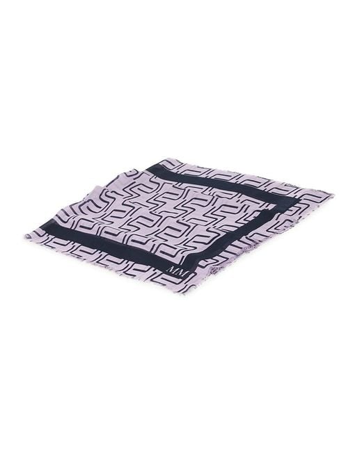 Max Mara Purple Patterned Scarf