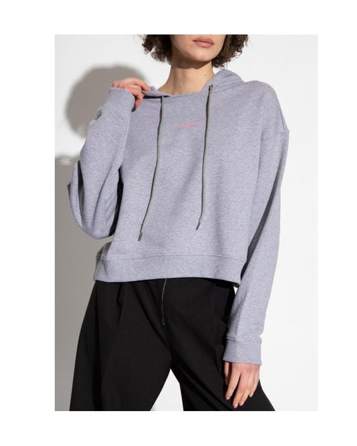Stella McCartney Blue Long-Sleeved Drawstring Hoodie