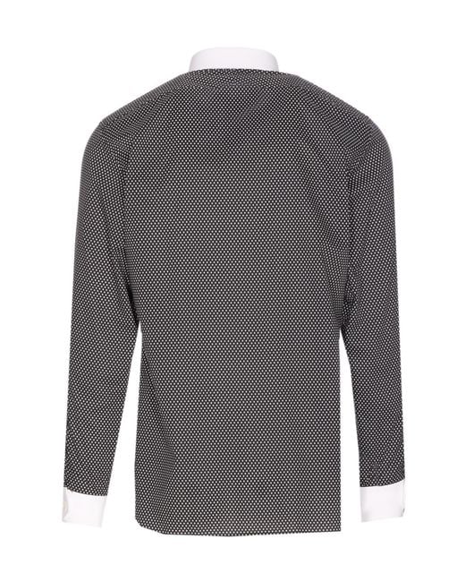 Tom Ford Gray Diamond-Pattern Cotton Shirt for men