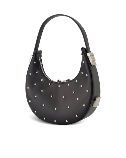 OSOI Black Studded Zipped Mini Tote Bag