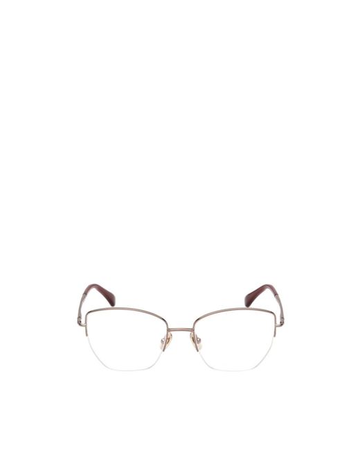Max Mara Natural Half-Rimmed Plano Lenses