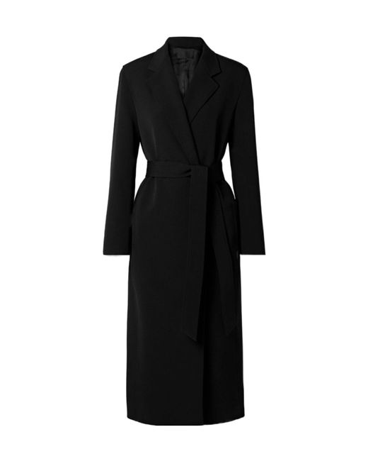 Nili Lotan Black Bobby Belted Coat