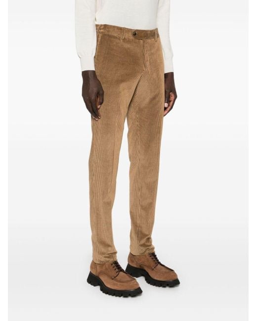 PT01 Brown Corduroy Casual Pants for men