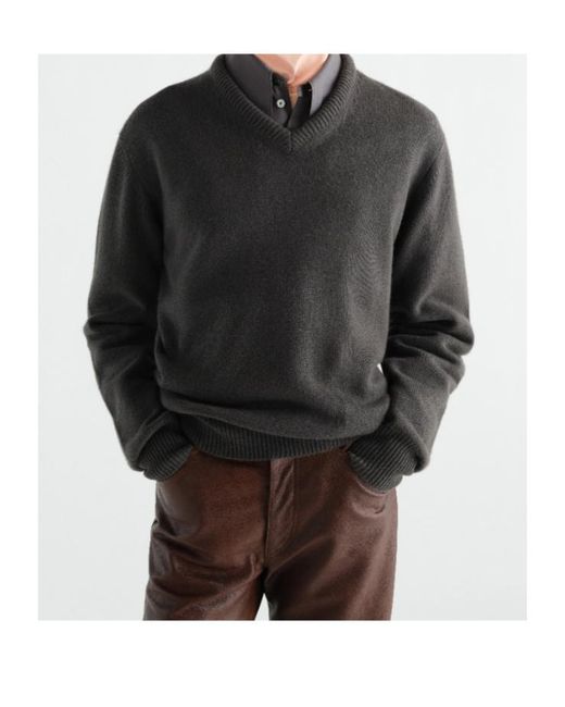 Lemaire Gray V-Neck Sweater