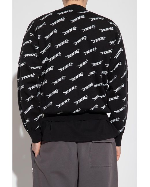 Ambush Black Allover Logo Intarsia Sweatshirt for men