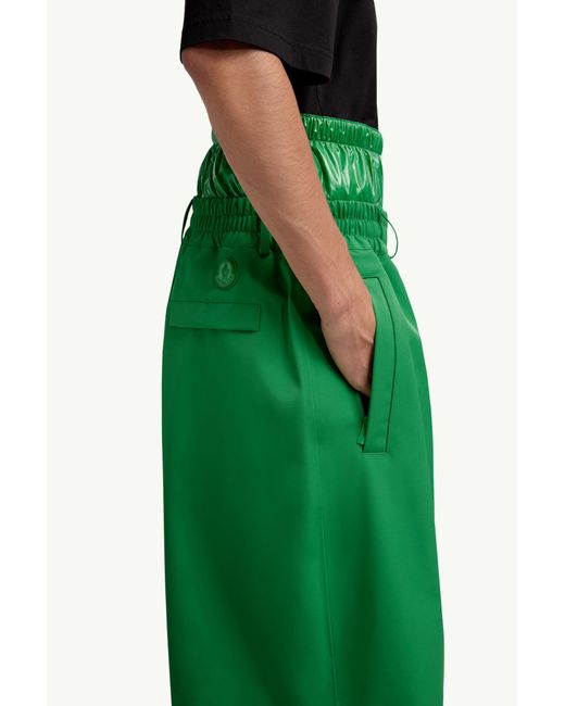 Moncler Green X Asap Rocky Logo Printed Layered Shorts for men
