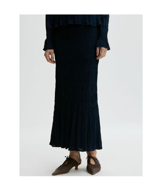 By Malene Birger Blue Ilona Ruched Skirt