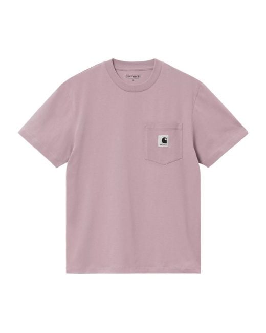 Carhartt Pink S/S Pocket Crewneck T-Shirt