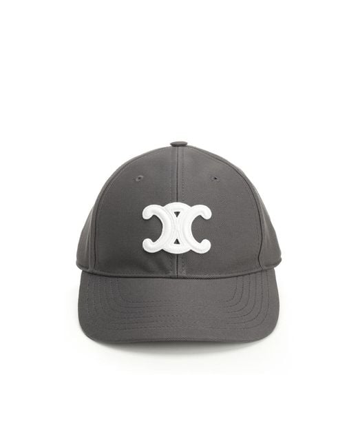 Céline Gray Triomphe Logo Baseball Cap for men
