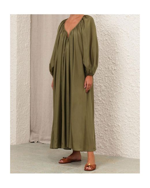 Zimmermann Green Acacia Maxi Dress