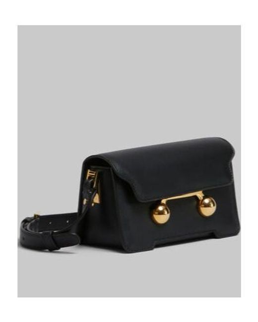Marni Blue Trunkaroo Foldover-Top Mini Shoulder Bag